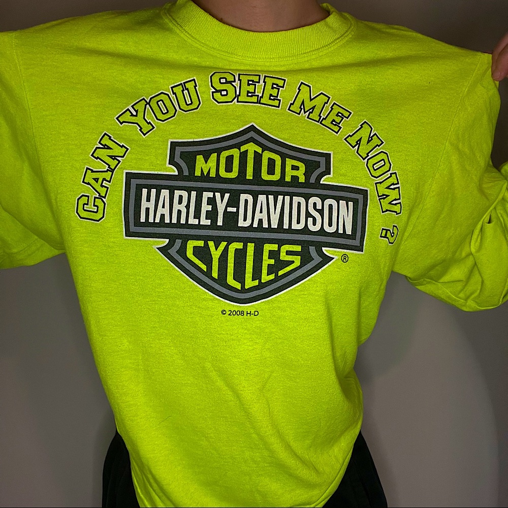 Harley Davidson Neon Green Shirt